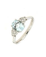 Anello Recarlo Donna Fiordaliso in Oro bianco Acquamarina 1.08 Ct R76OV001/AQ-14 - R76OV001/AQ-13